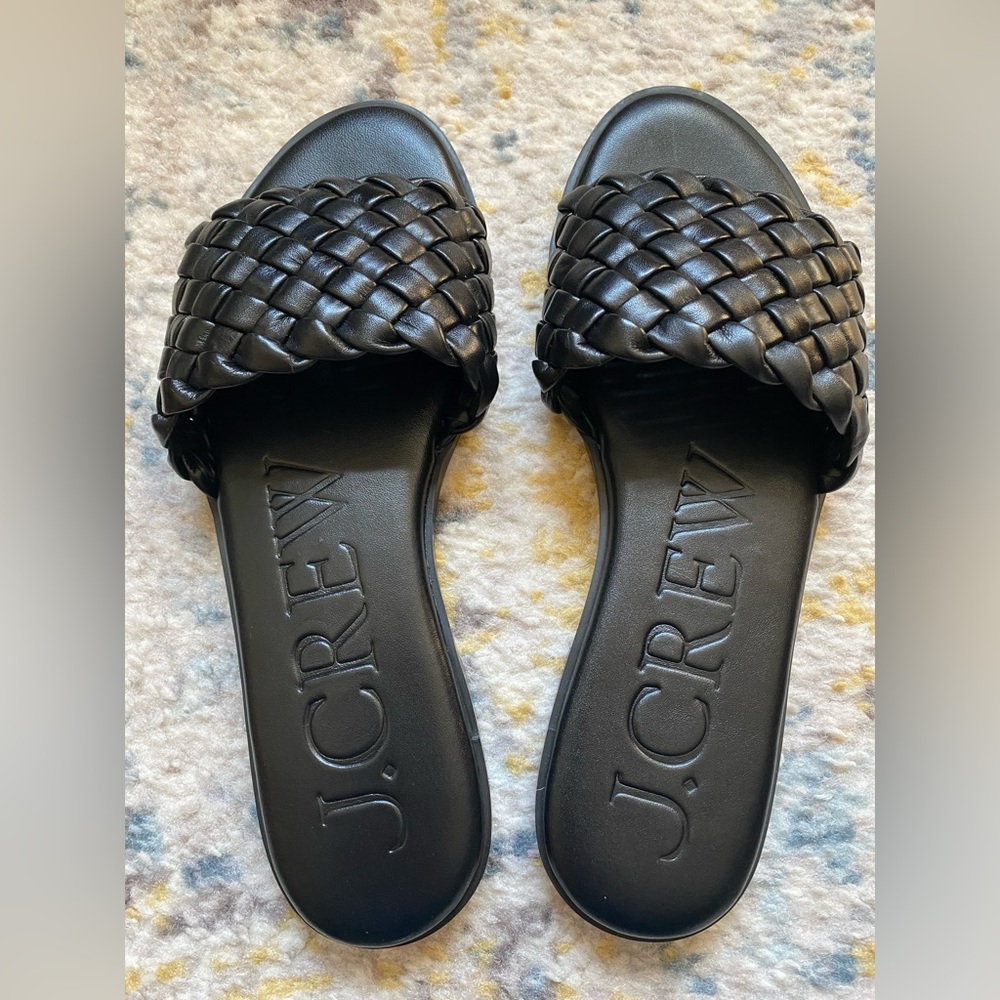 J.Crew Georgina woven sandals in leather